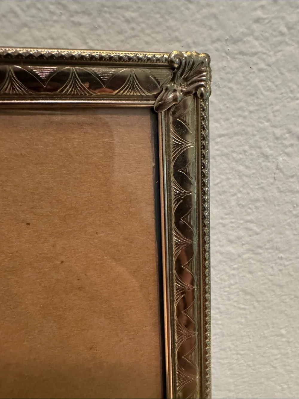 Vintage Brass 8x10 Victorian Style Picture Frame, No easel